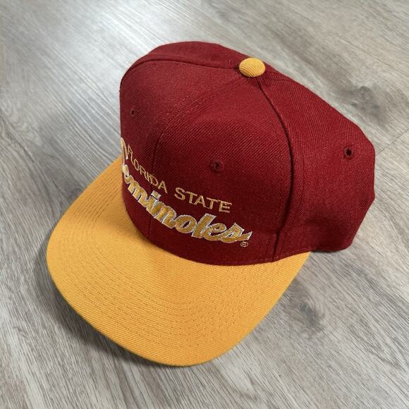 Vintage Sports Specialties Florida State Seminoles Hat Snapback Garnet Wool‎ Cap - Picture 9 of 9